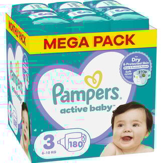Pampers Pampers - Baby Dry - Maat 3 - maandbox - 180 stuks - 6/10KG