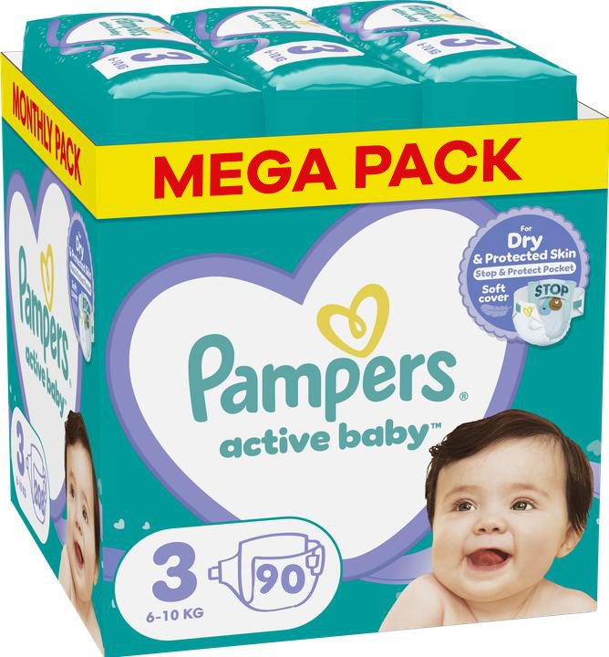 Pampers  Baby Dry - Maat 3 - megapack - 90 stuks - 6/10KG