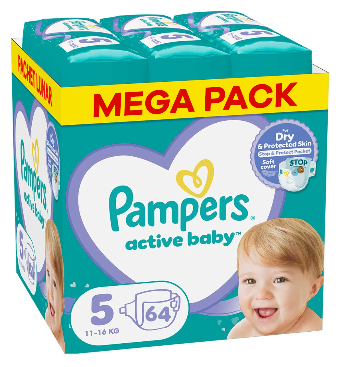 Pampers  Baby Dry - Maat 5 - Mega Pack - 64 stuks - 11/16 KG