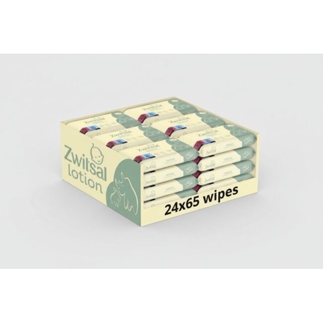 Zwitsal - Billendoekjes Lotion - Alcoholvrij - 1560 Babydoekjes - 24 x 65 - Voordeelbox