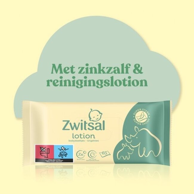 Zwitsal - Billendoekjes Lotion - Alcoholvrij - 1560 Babydoekjes - 24 x 65 - Voordeelbox