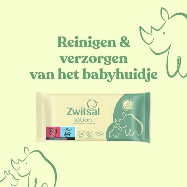 Zwitsal - Billendoekjes Lotion - Alcoholvrij - 1560 Babydoekjes - 24 x 65 - Voordeelbox