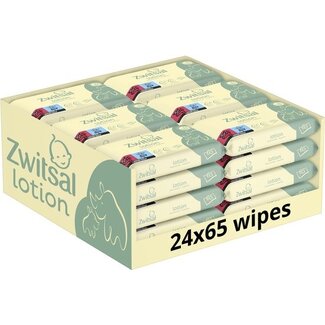 Zwitsal Zwitsal - Billendoekjes Lotion - Alcoholvrij - 1560 Babydoekjes - 24 x 65 - Voordeelbox