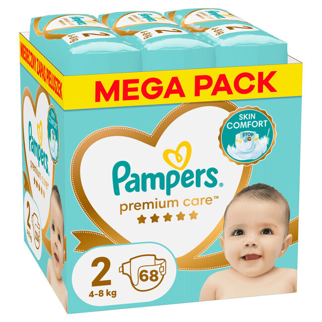 Pampers - Premium Protection - Maat 2 - Mega Pack - 68 luiers - 4/8 KG