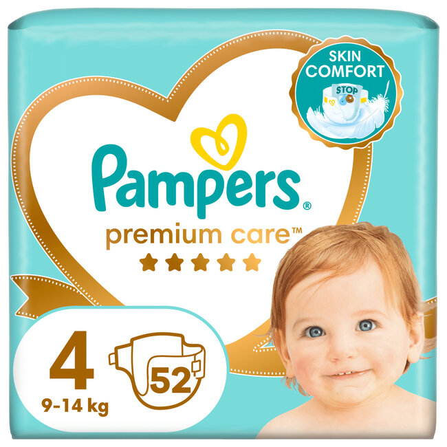 Pampers - Premium Care - Maat 4 - BIG Pack - 52 stuks - 9/14 KG