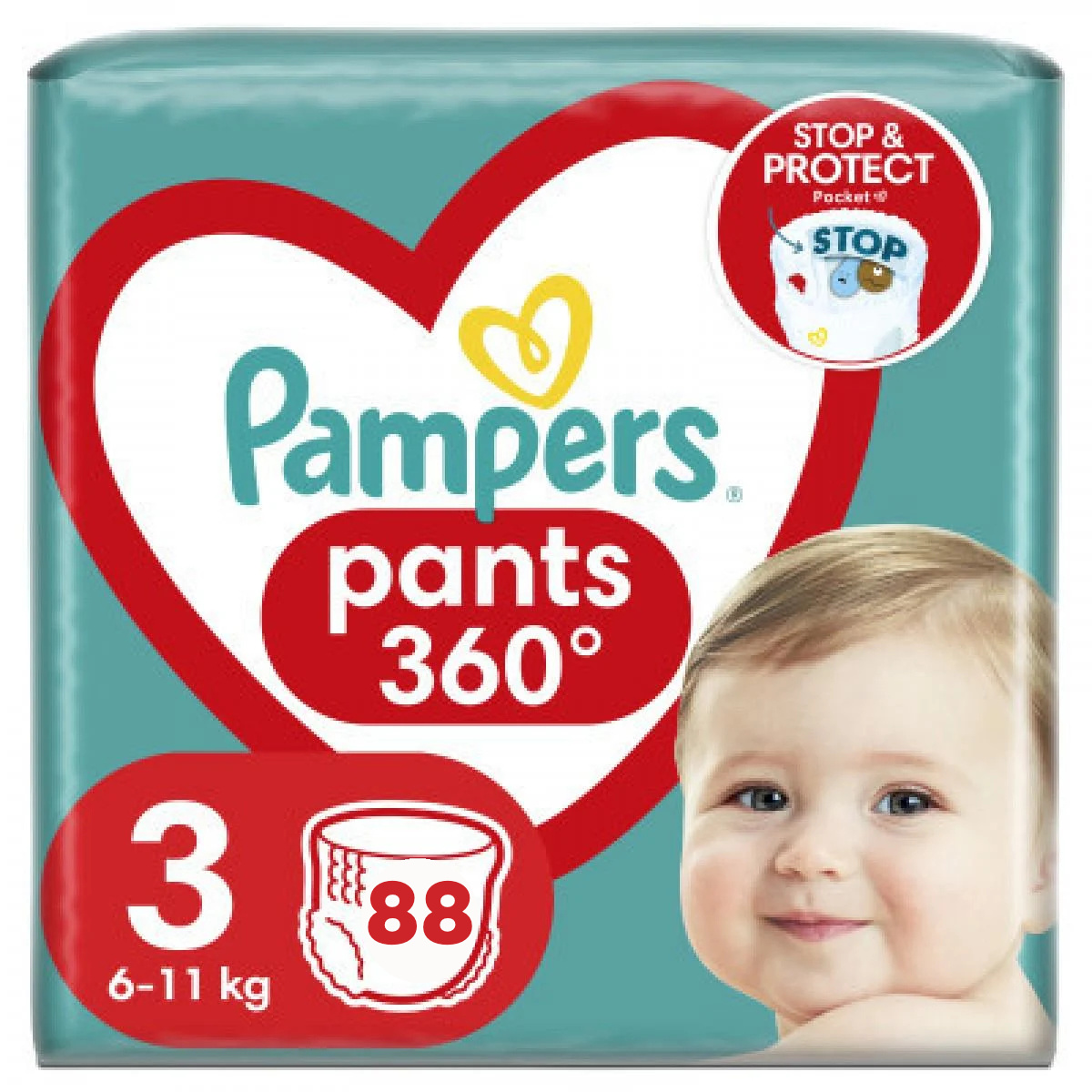 Pampers  Baby Dry Pants - Maat 3 - Mega Pack - 88 stuks - 6/11 KG