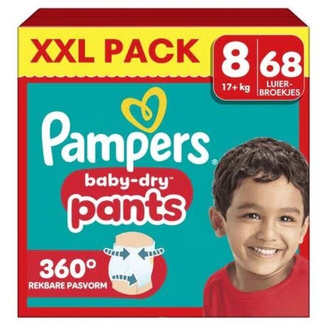 Pampers Pampers - Baby Dry Pants - Maat 8 - Mega Pack - 68 stuks - 17+KG