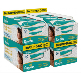 Pampers Pampers - Aqua Soft Touch Babydoekjes - 36 x 60 = 2160 Billendoekjes - Mega Deal