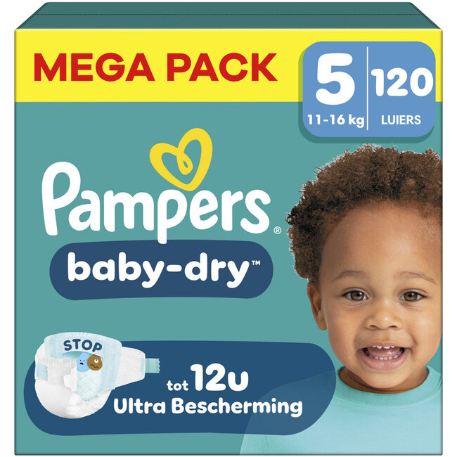 Pampers - Baby Dry - Maat 5 - Mega Pack - 120 stuks - 11/16KG