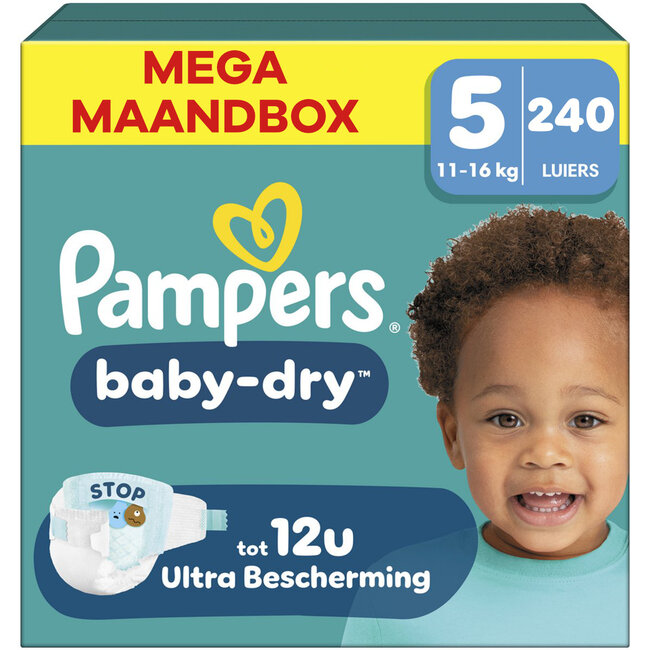 Pampers - Baby Dry - Maat 5 - Mega Maandbox - 240 stuks - 11/16KG