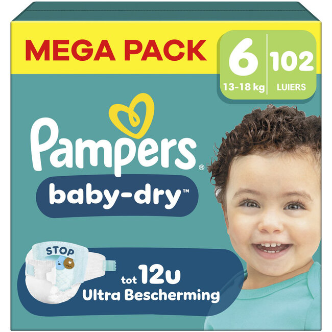 Pampers Pampers - Baby Dry - Maat 6 - Mega Pack - 102 stuks - 13/18KG