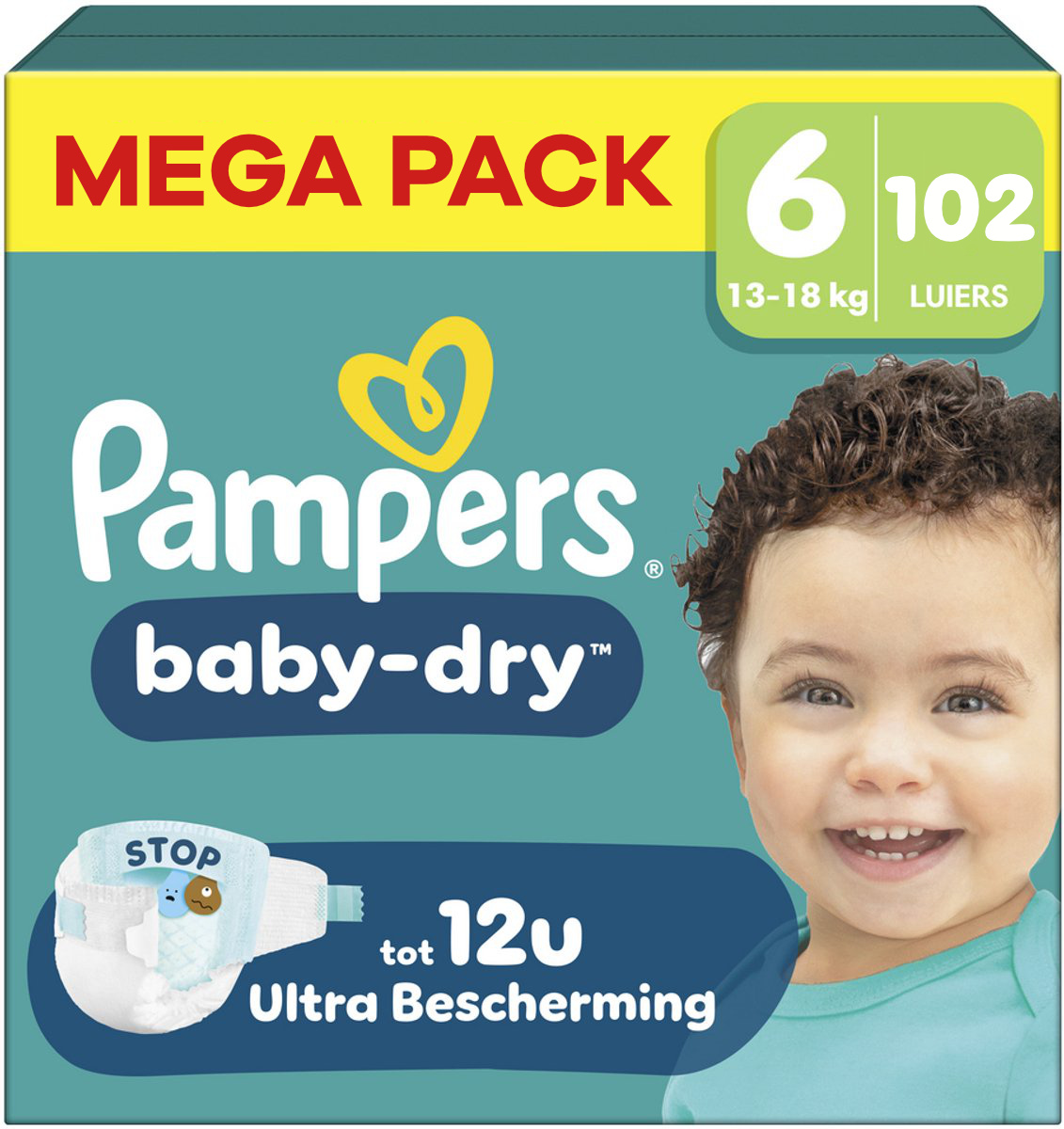 Pampers  Baby Dry - Maat 6 - Mega Pack - 102 stuks - 13/18KG