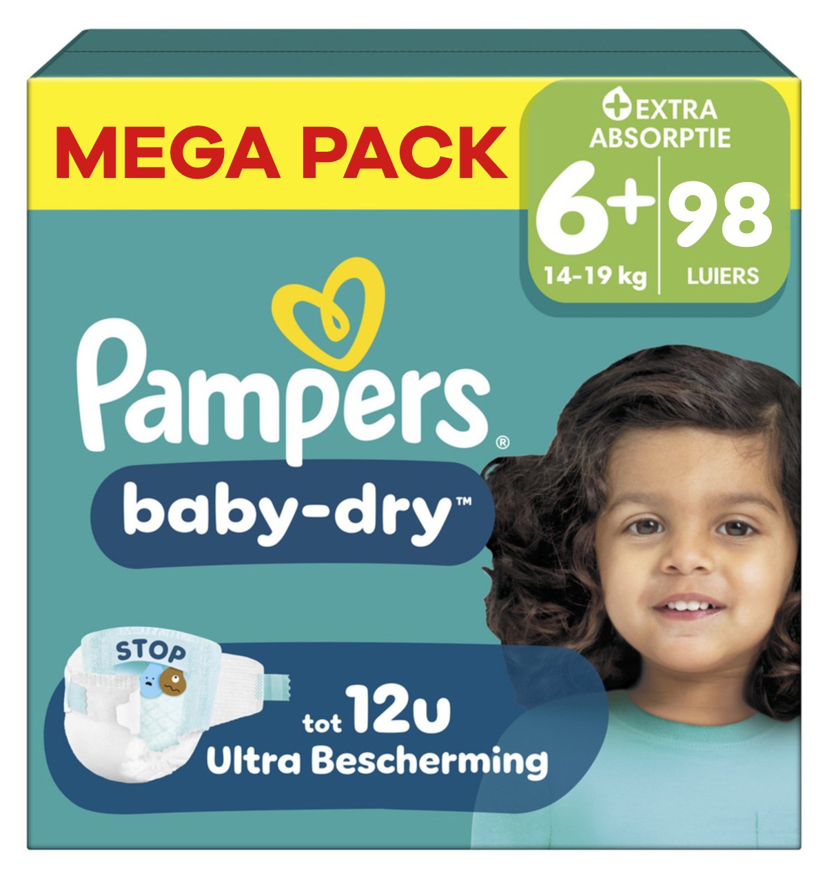 Pampers  Baby Dry - Maat 6+ - Mega Pack - 98 stuks - 14/19KG