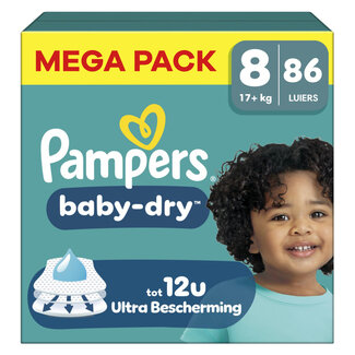 Pampers Pampers - Baby Dry - Maat 8 - Mega Pack - 86 stuks - 17+KG