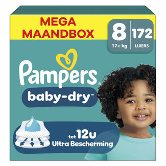 Pampers Pampers - Baby Dry - Maat 8 - Mega Maandbox - 172 stuks - 17+KG
