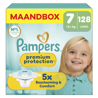 Pampers Pampers - Premium Protection - Maat 7 - Maandbox - 128 luiers - 15+KG