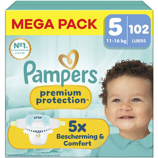 Pampers Pampers - Premium Protection - Maat 5 - Mega Pack - 102 luiers - 11/16KG