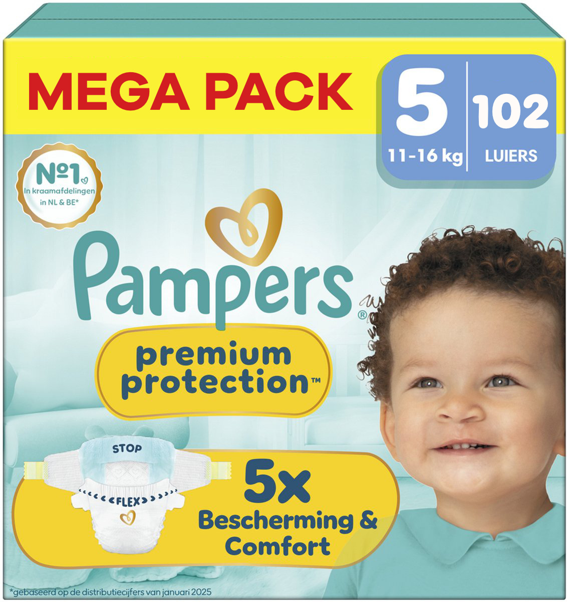 Pampers  Premium Protection - Maat 5 - Mega Pack - 102 luiers - 11/16KG
