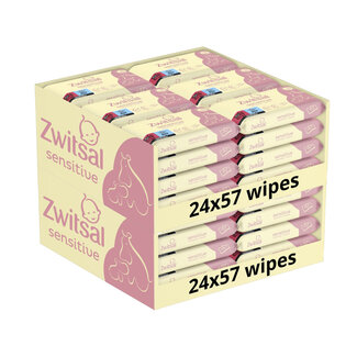 Zwitsal Zwitsal - Billendoekjes Sensitive - Alcoholvrij - 2736 Babydoekjes - 48 x 57 - Mega Voordeelbox