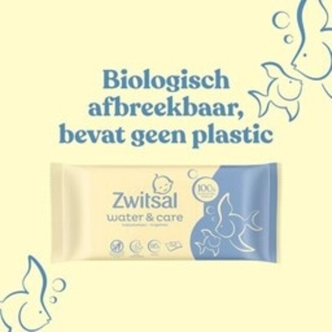 Zwitsal - Billendoekjes-  Water & Care met Zwitsalgeur - 2496 babydoekjes - 48 x 52 stuks