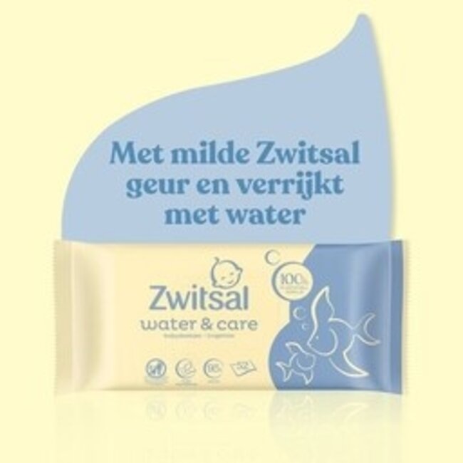 Zwitsal - Billendoekjes-  Water & Care met Zwitsalgeur - 2496 babydoekjes - 48 x 52 stuks