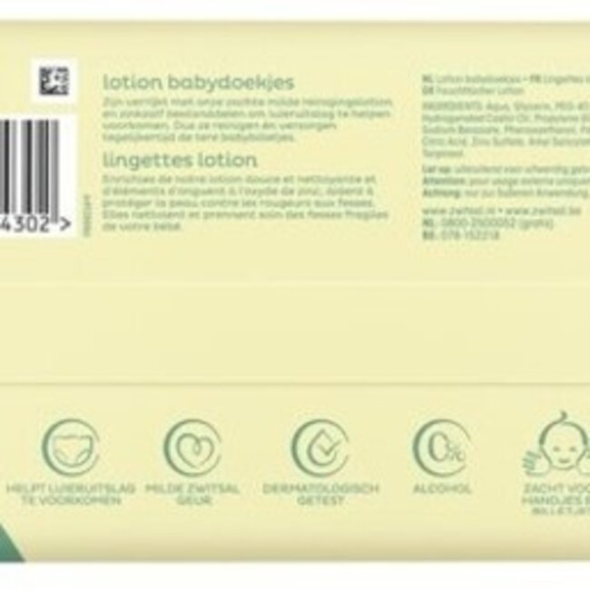 Zwitsal - Billendoekjes Lotion - Alcoholvrij - 3120 Babydoekjes - 48 x 65 - Mega Voordeelbox