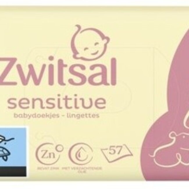 Zwitsal - Billendoekjes Sensitive - Alcoholvrij - 2736 Babydoekjes - 48 x 57 - Mega Voordeelbox