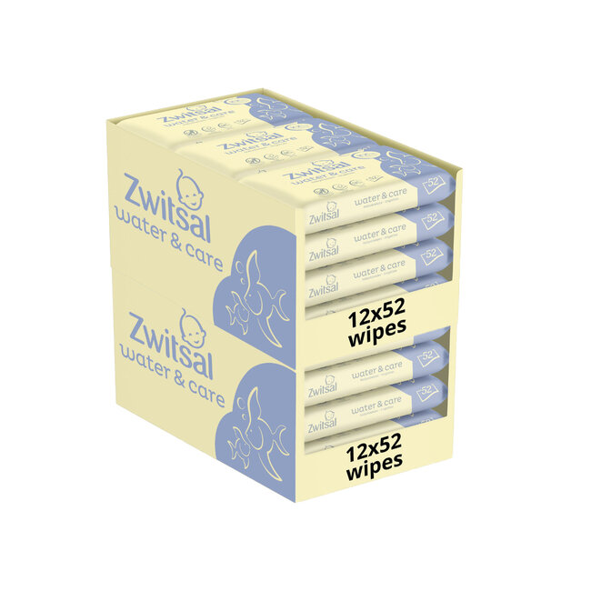 Zwitsal - Billendoekjes-  Water & Care met Zwitsalgeur - 1248 babydoekjes - 24 x 52 stuks