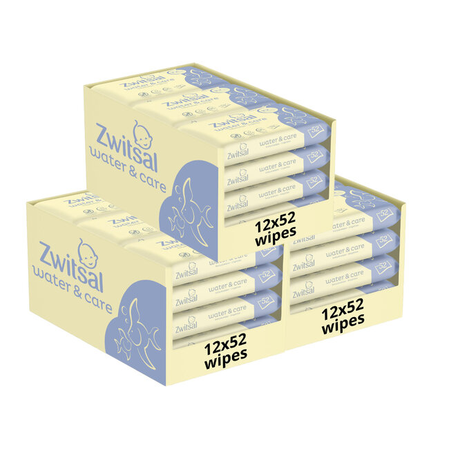 Zwitsal Zwitsal - Billendoekjes-  Water & Care met Zwitsalgeur - 1872 babydoekjes - 36 x 52 stuks