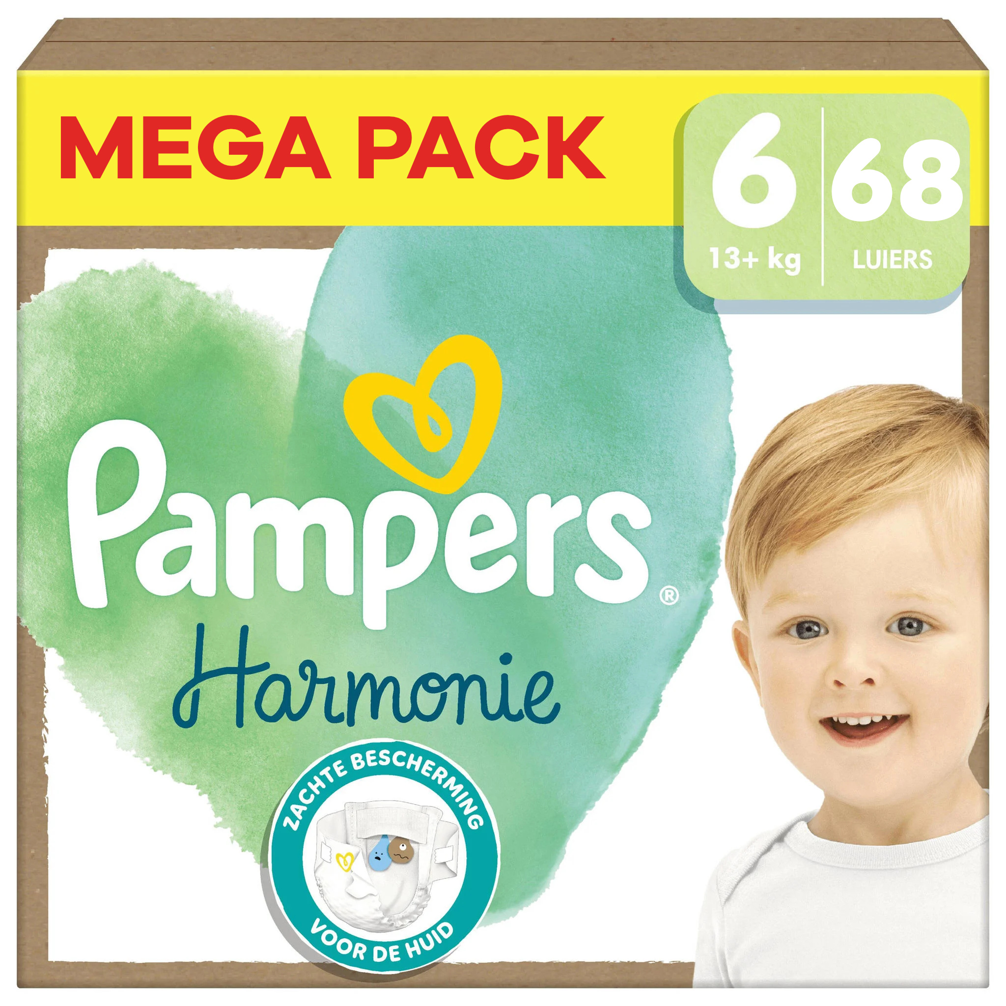 Pampers  Harmonie - Maat 6 - Mega Pack - 68 stuks - 13+KG