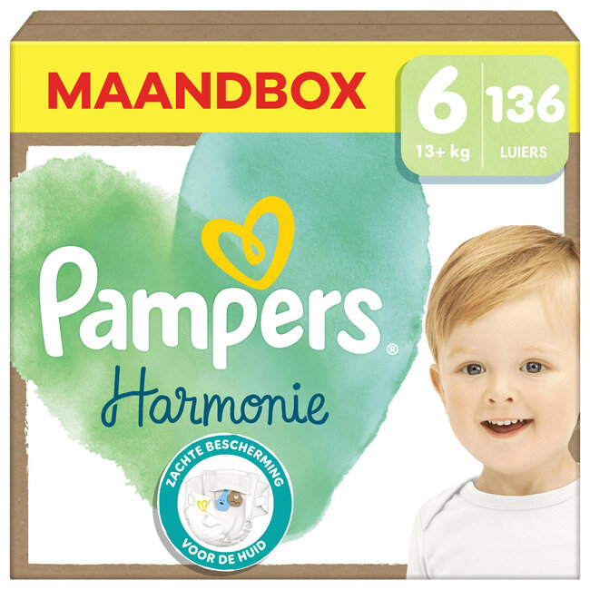 Pampers - Harmonie - Maat 6 - Maandbox - 136 stuks - 13+KG