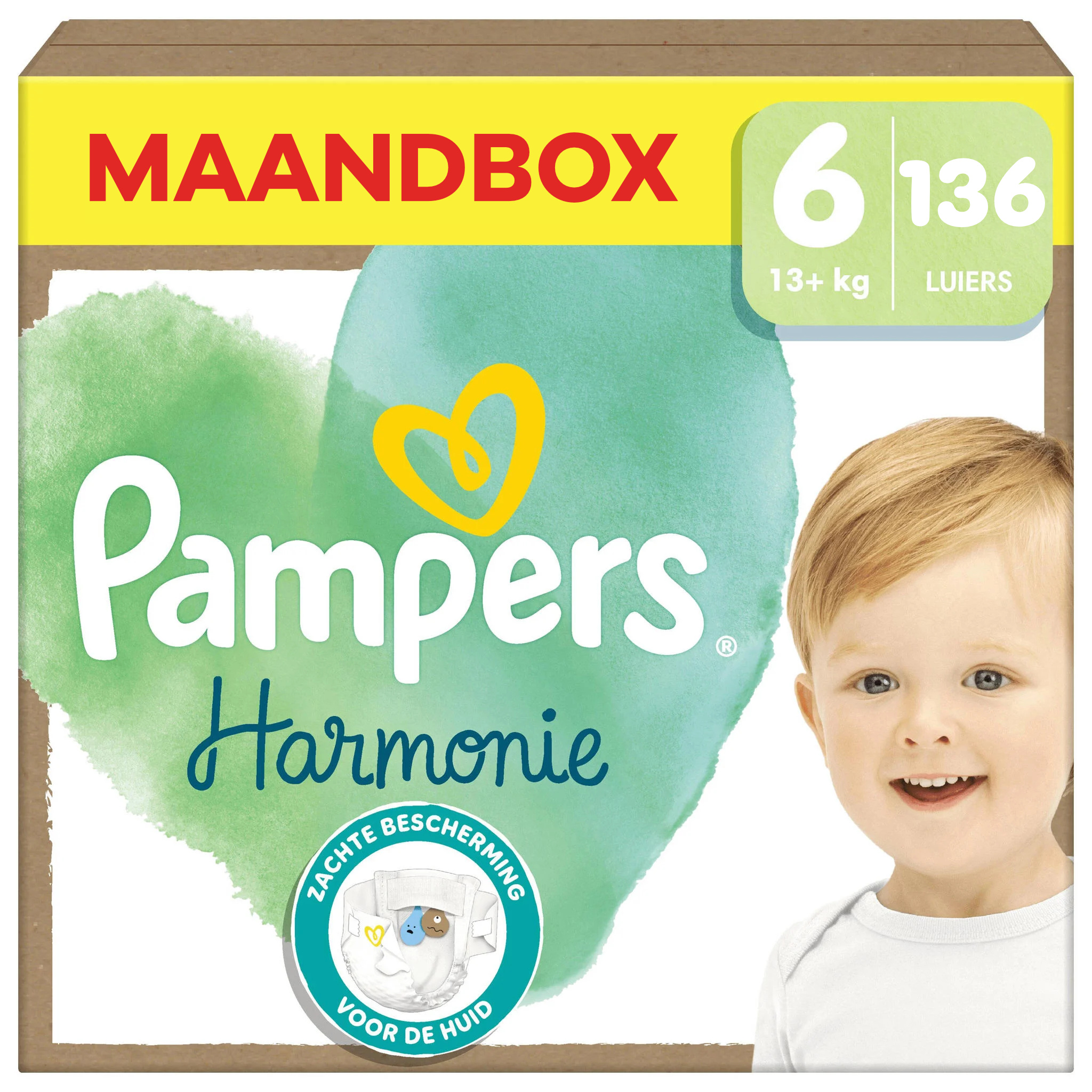 Pampers  Harmonie - Maat 6 - Maandbox - 136 stuks - 13+KG