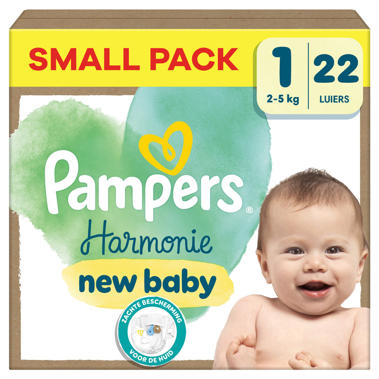 Pampers  Harmonie - Maat 1 - Small Pack - 22 stuks - 2/5KG