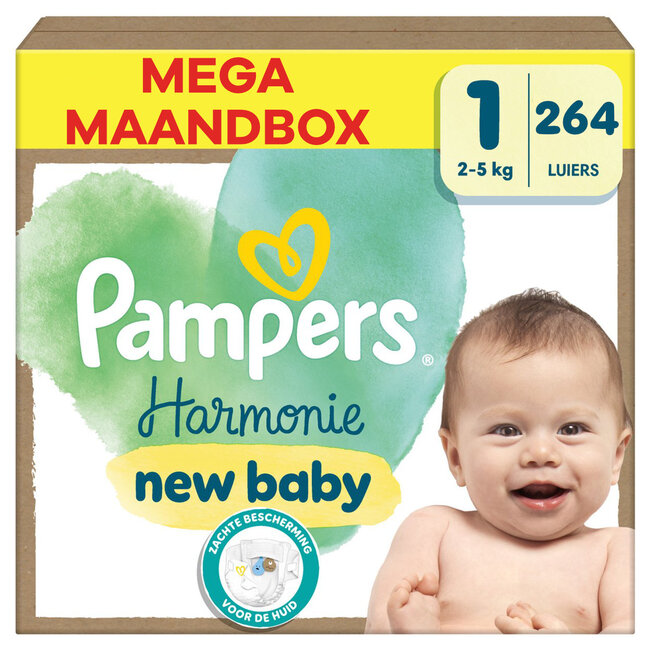 Pampers Pampers - Harmonie - Maat 1 - Mega Maandbox - 264 stuks - 2/5KG