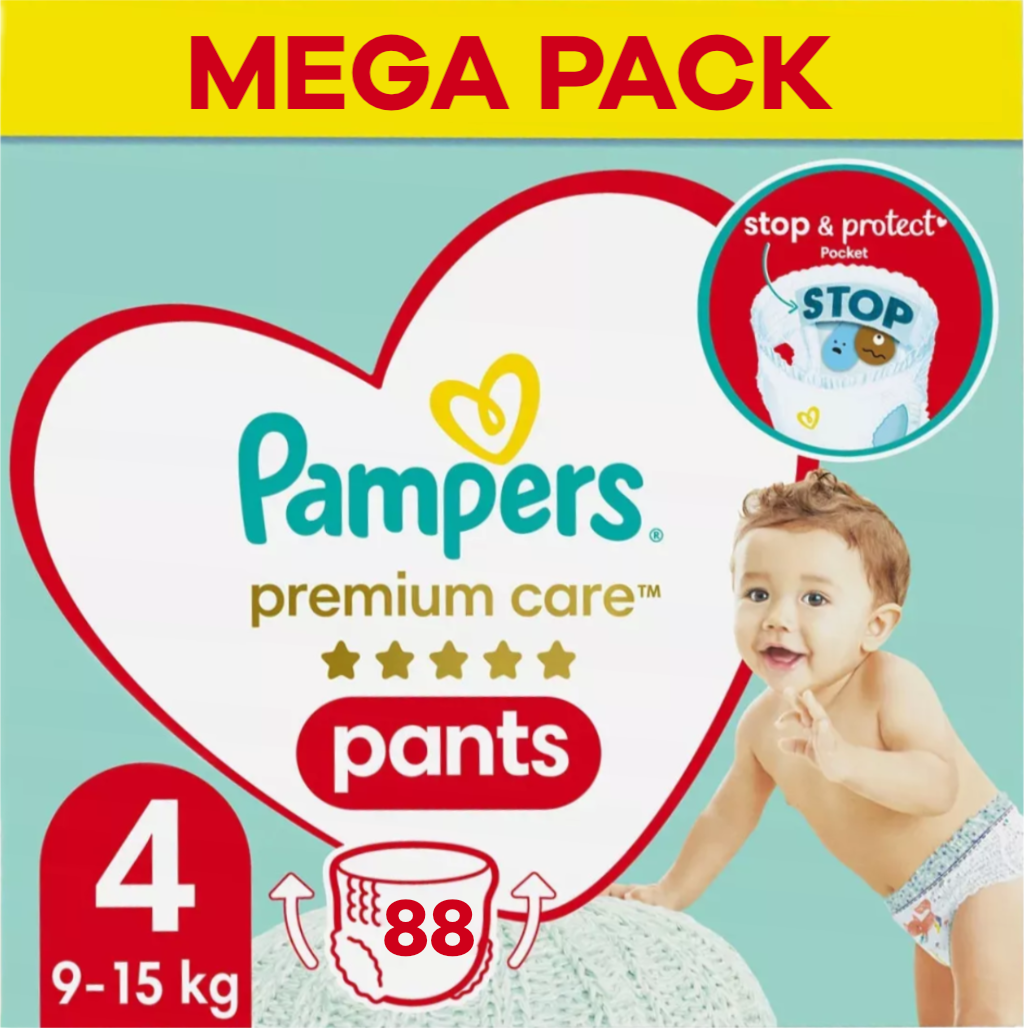 Pampers  Premium Protection Pants - Maat 4 - Mega Pack - 88 stuks - 9/14 KG