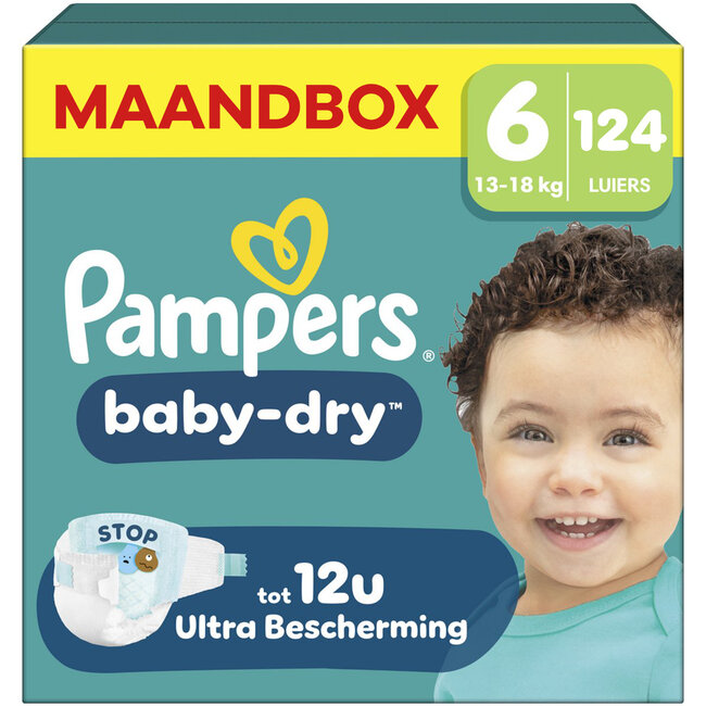 Pampers Pampers - Baby Dry - Maat 6 - Maandbox - 124 stuks - 13+KG