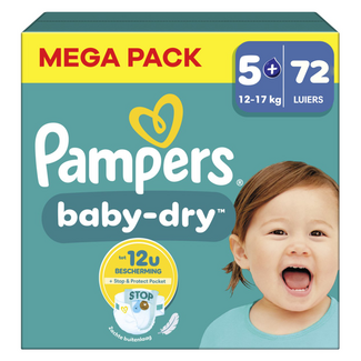 Pampers Pampers - Baby Dry - Maat 5+ - Mega Pack - 72 Stuks - 12-17 kg
