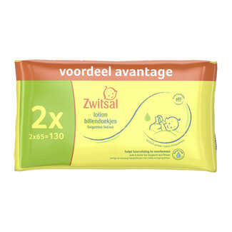Zwitsal Zwitsal – Lotion Billendoekjes – 2 x 65 stuks