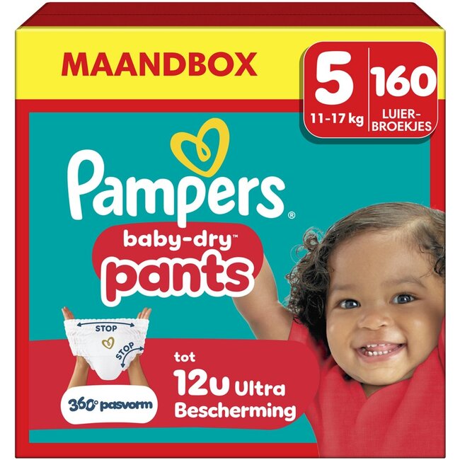 Pampers - Baby Dry Pants - Maat 5 - Maandbox - 160 stuks - 12/17KG