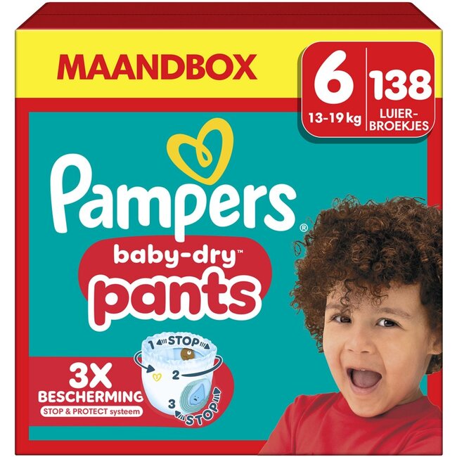 Pampers Pampers - Baby Dry Pants - Maat 6 - Maandbox - 138 stuks - 14/19 KG