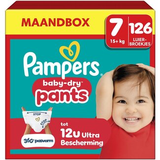 Pampers Pampers - Baby Dry Pants - Maat 7 - Maandbox - 126 stuks - 17+ KG