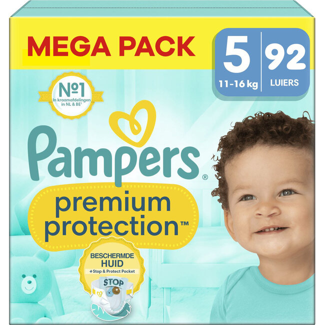 Pampers Pampers - Premium Protection - Maat 5 - Mega Pack - 92 luiers - 11/16 KG