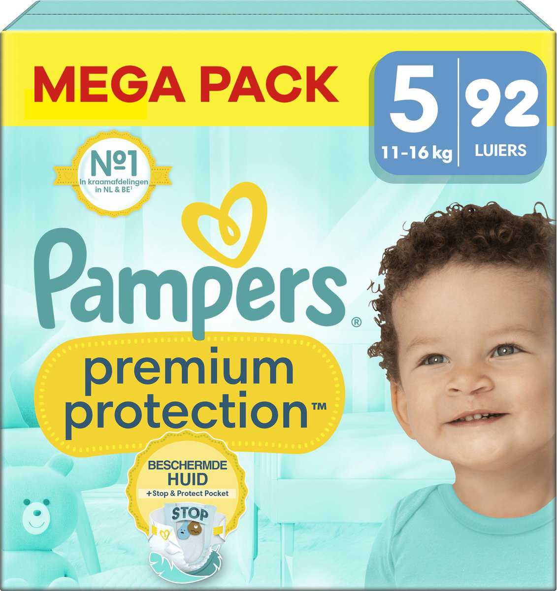 Pampers  Premium Protection - Maat 5 - Mega Pack - 92 luiers - 11/16 KG