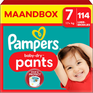 Pampers Pampers - Baby Dry Pants - Maat 7 - Maandbox - 114 stuks - 17+KG