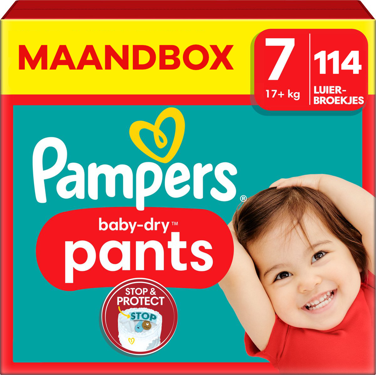 Pampers  Baby Dry Pants - Maat 7 - Maandbox - 114 stuks - 17+KG