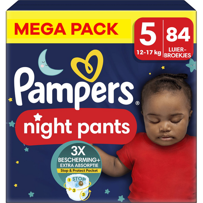 Pampers - Baby Dry Night Pants - Maat 5 - Megapack - 84 stuks - 12/17KG