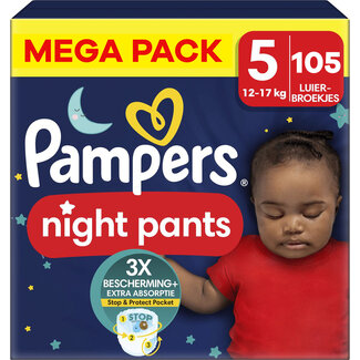 Pampers Pampers - Baby Dry Night Pants - Maat 5 - Megapack - 105 stuks - 12/17KG