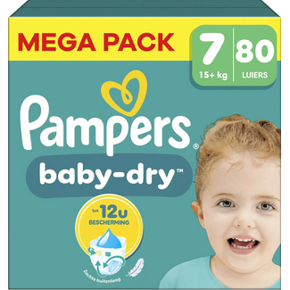 Pampers Pampers - Baby Dry - Maat 7 - Mega Pack - 80 stuks - 15+ KG