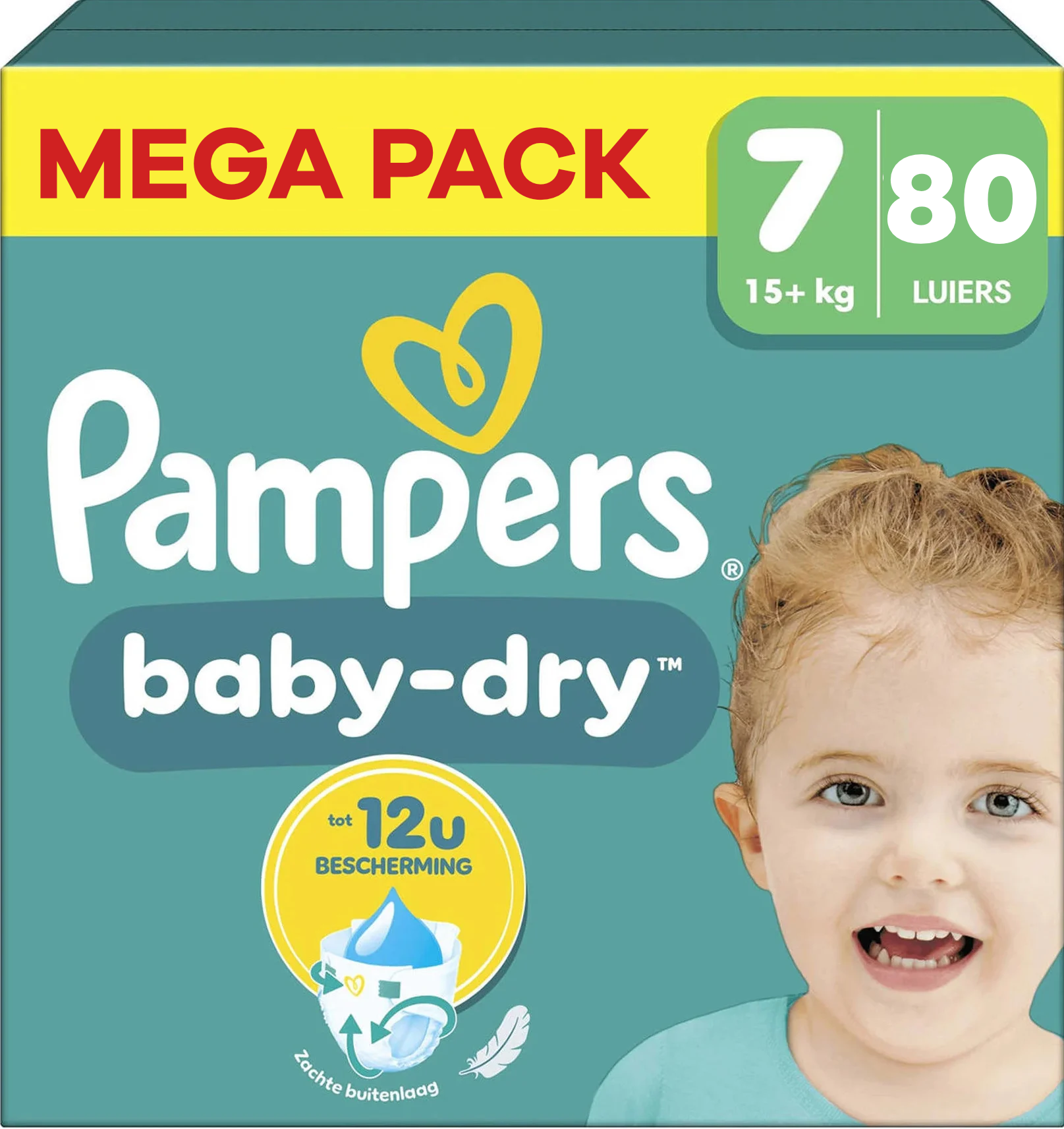 Pampers  Baby Dry - Maat 7 - Mega Pack - 80 stuks - 15+ KG