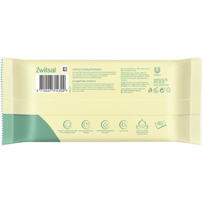 Zwitsal - Billendoekjes - Lotion - 975 babydoekjes - 15 x 65 stuks